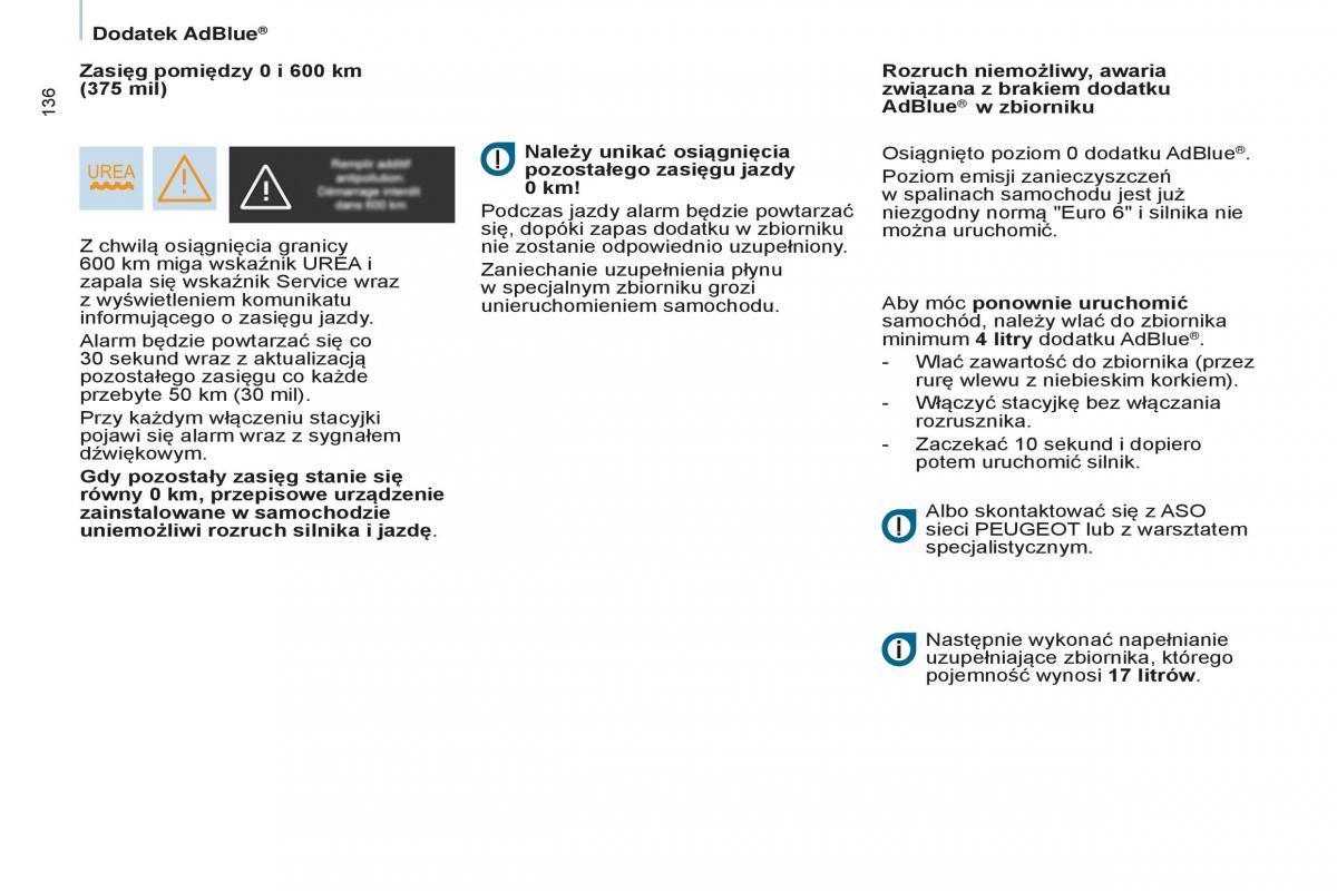 Peugeot Partner II 2 instrukcja obslugi / page 138