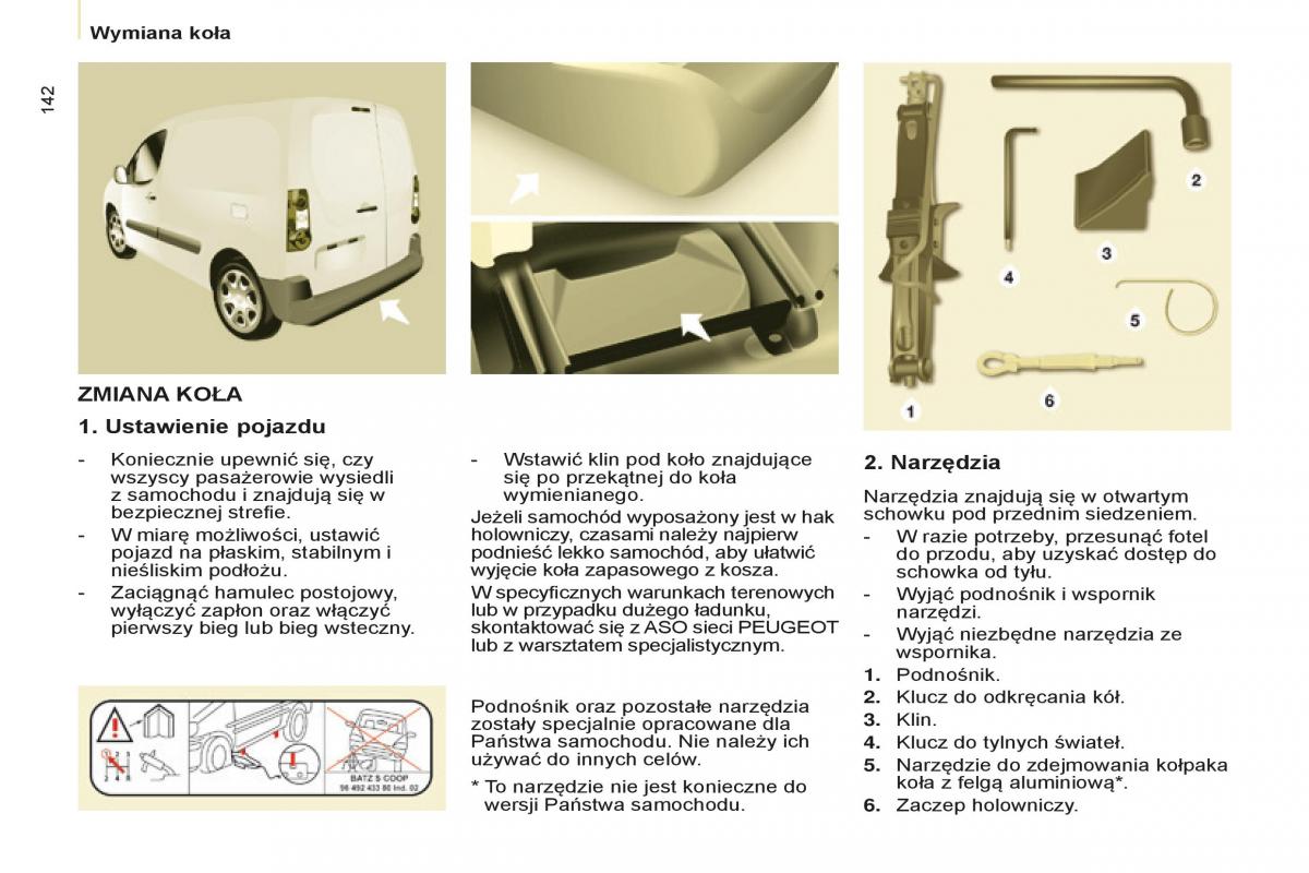 Peugeot Partner II 2 instrukcja obslugi / page 144