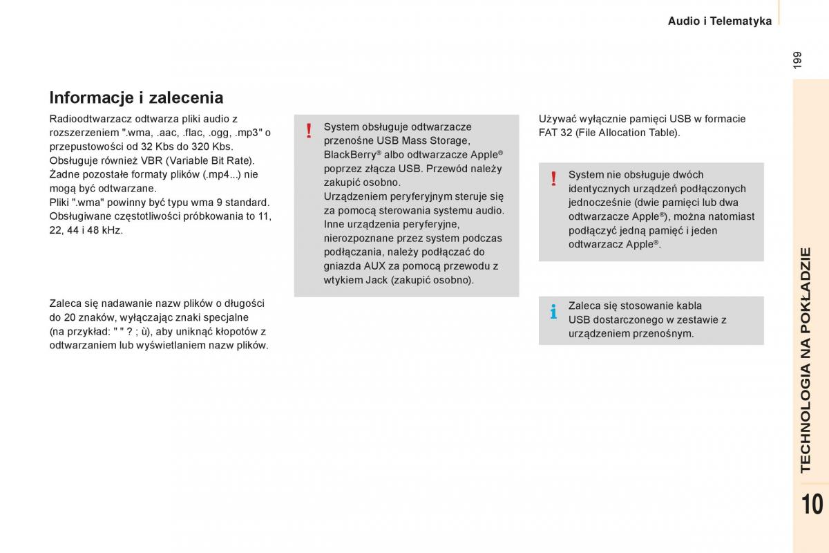 Peugeot Partner II 2 instrukcja obslugi / page 201