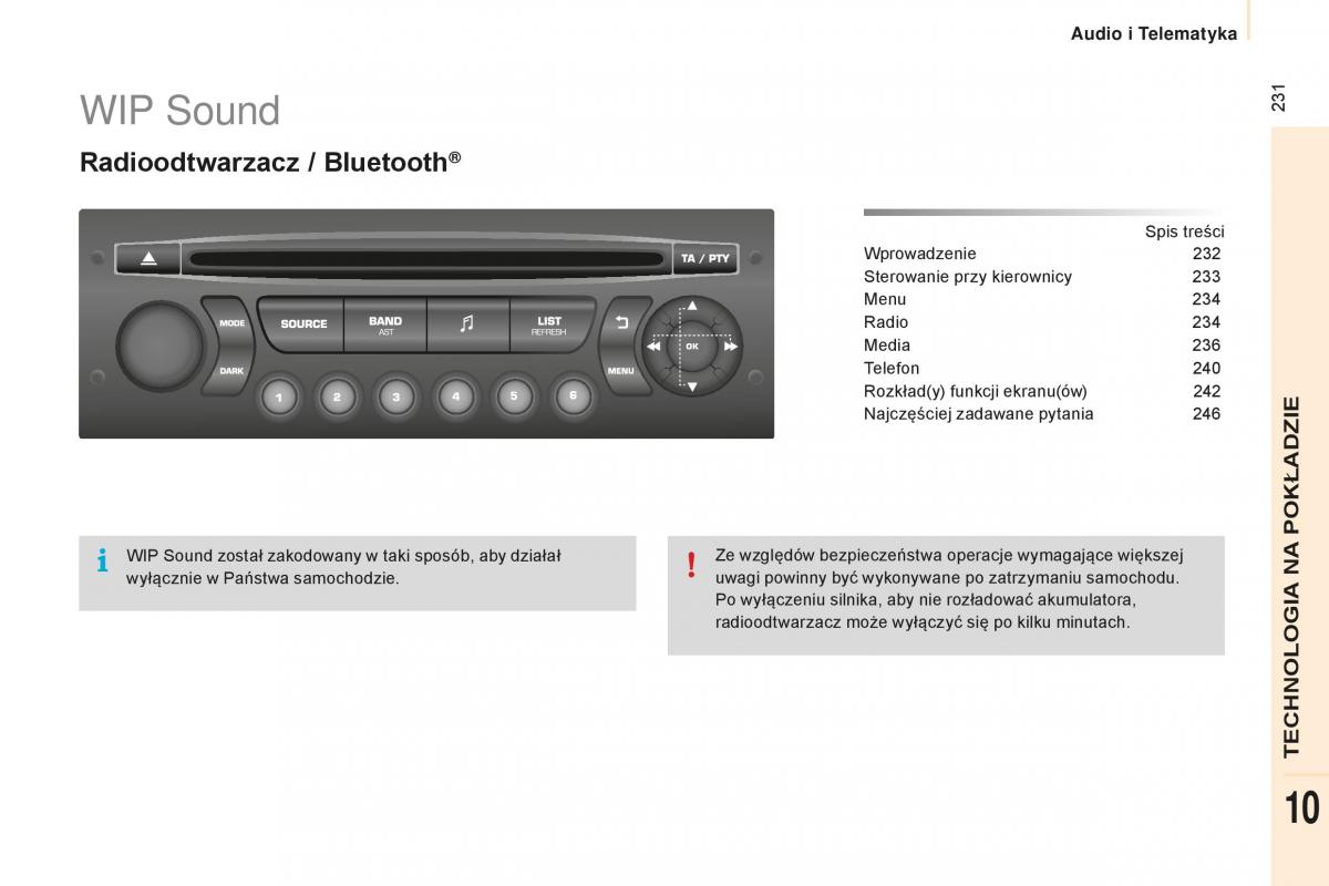 Peugeot Partner II 2 instrukcja obslugi / page 233