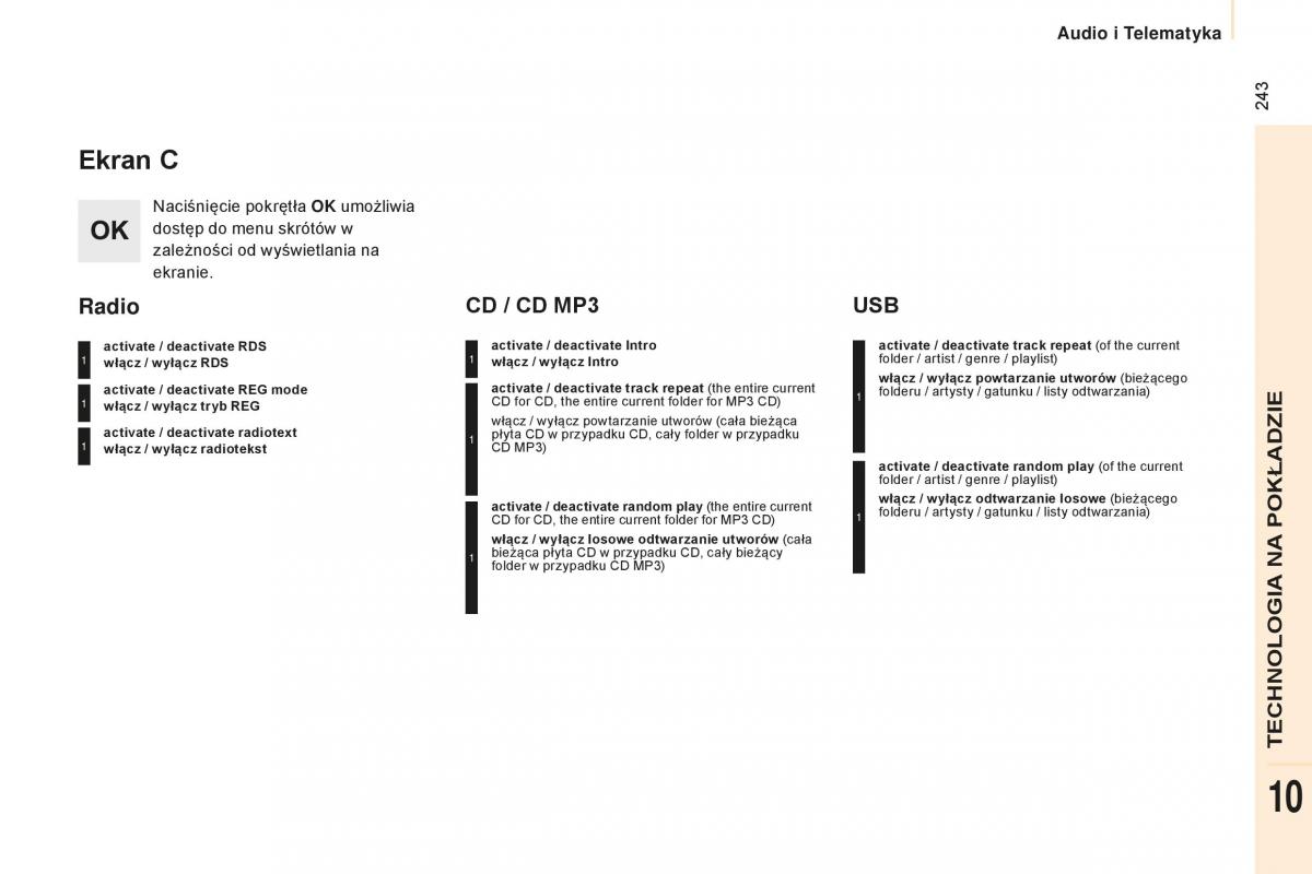 Peugeot Partner II 2 instrukcja obslugi / page 245