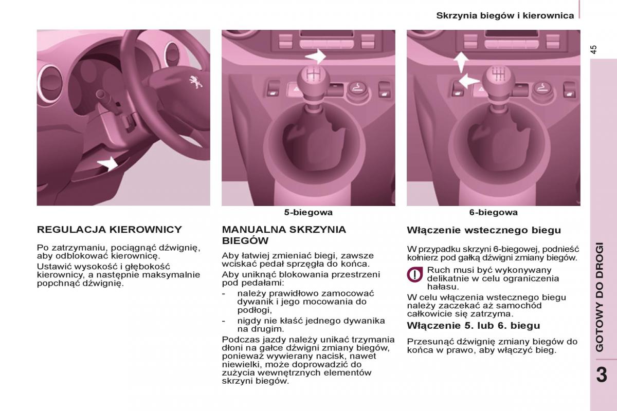 Peugeot Partner II 2 instrukcja obslugi / page 47