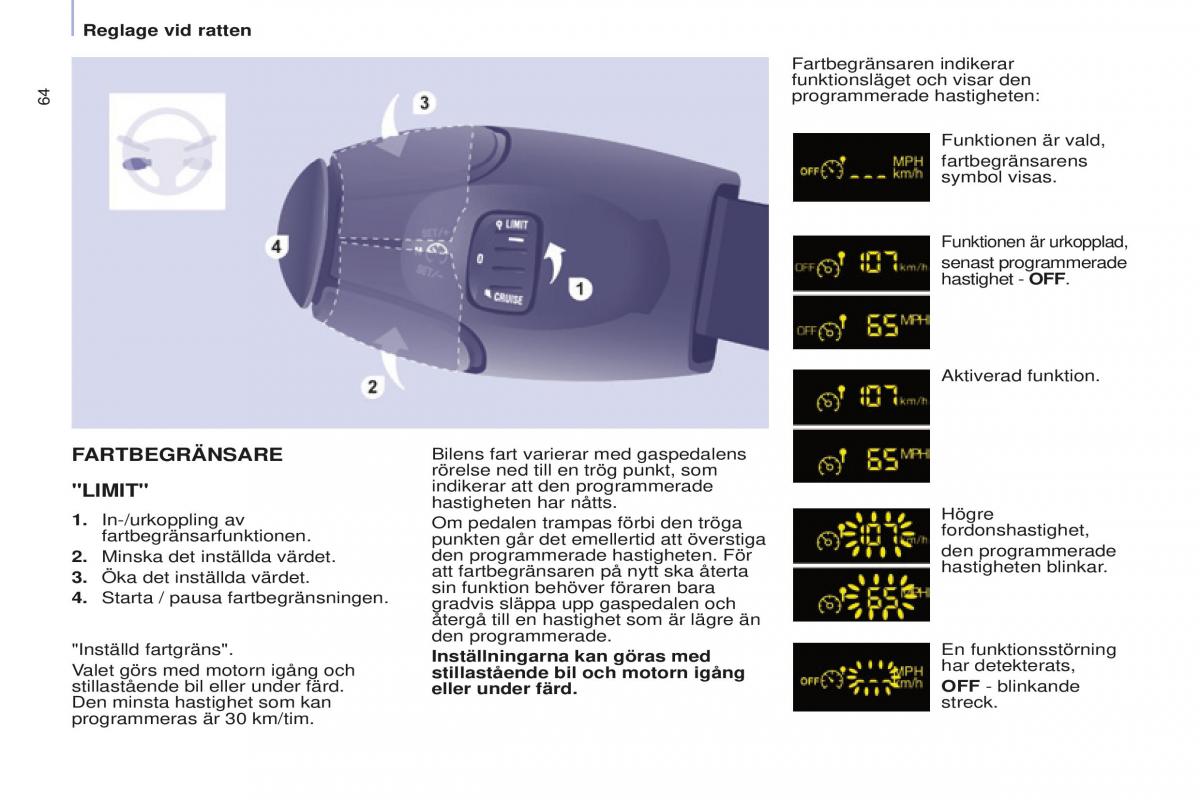 Peugeot Partner II 2 instruktionsbok / page 66