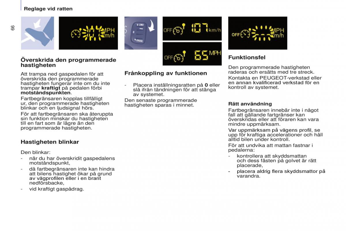 Peugeot Partner II 2 instruktionsbok / page 68