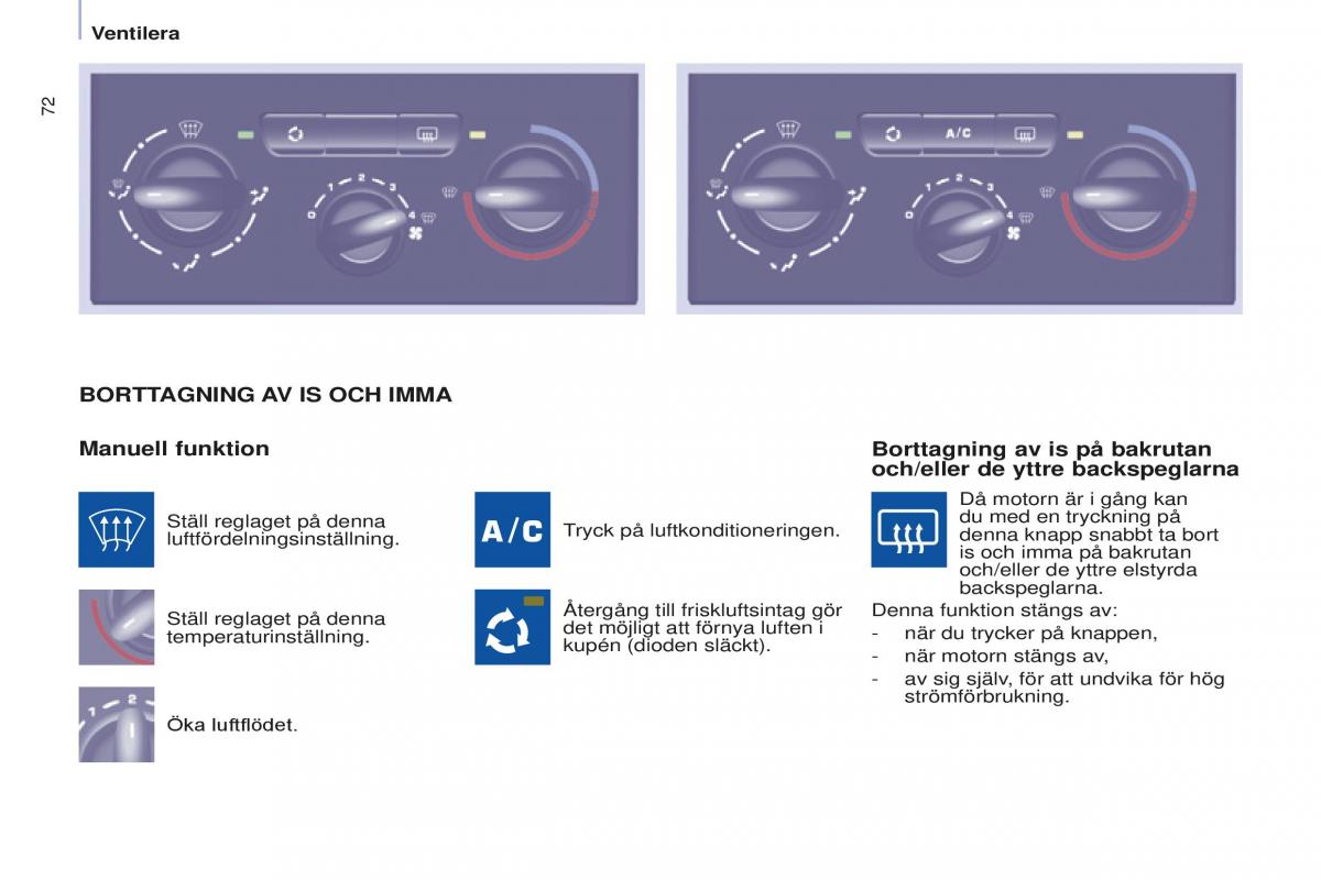 Peugeot Partner II 2 instruktionsbok / page 74