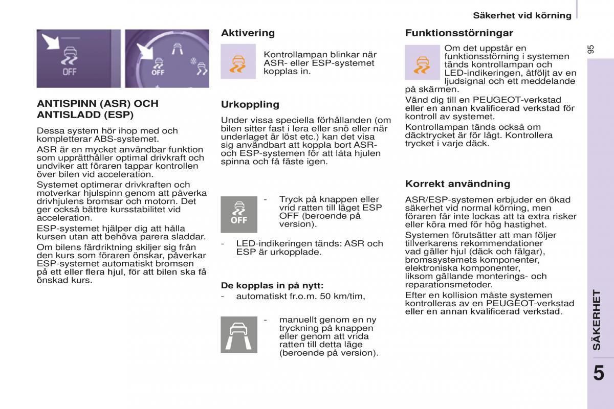 Peugeot Partner II 2 instruktionsbok / page 97