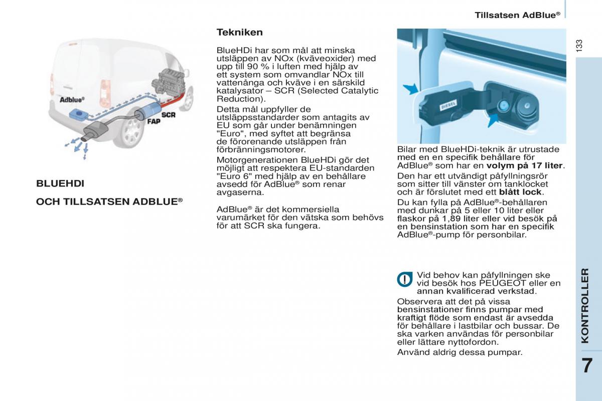 Peugeot Partner II 2 instruktionsbok / page 135