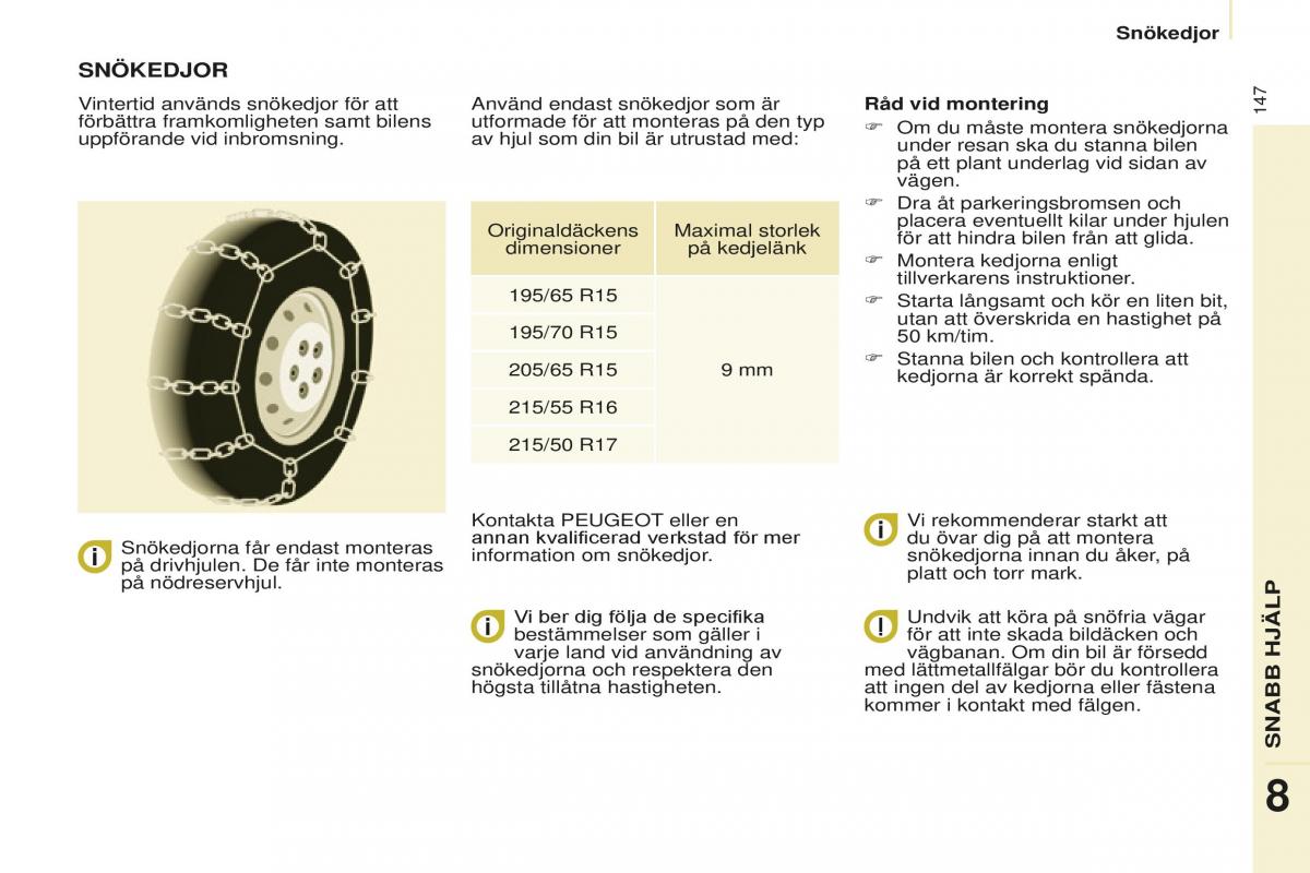 Peugeot Partner II 2 instruktionsbok / page 149