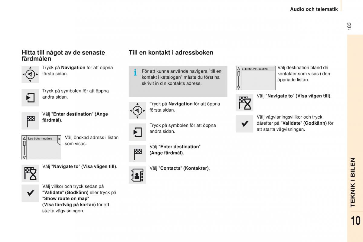 Peugeot Partner II 2 instruktionsbok / page 185