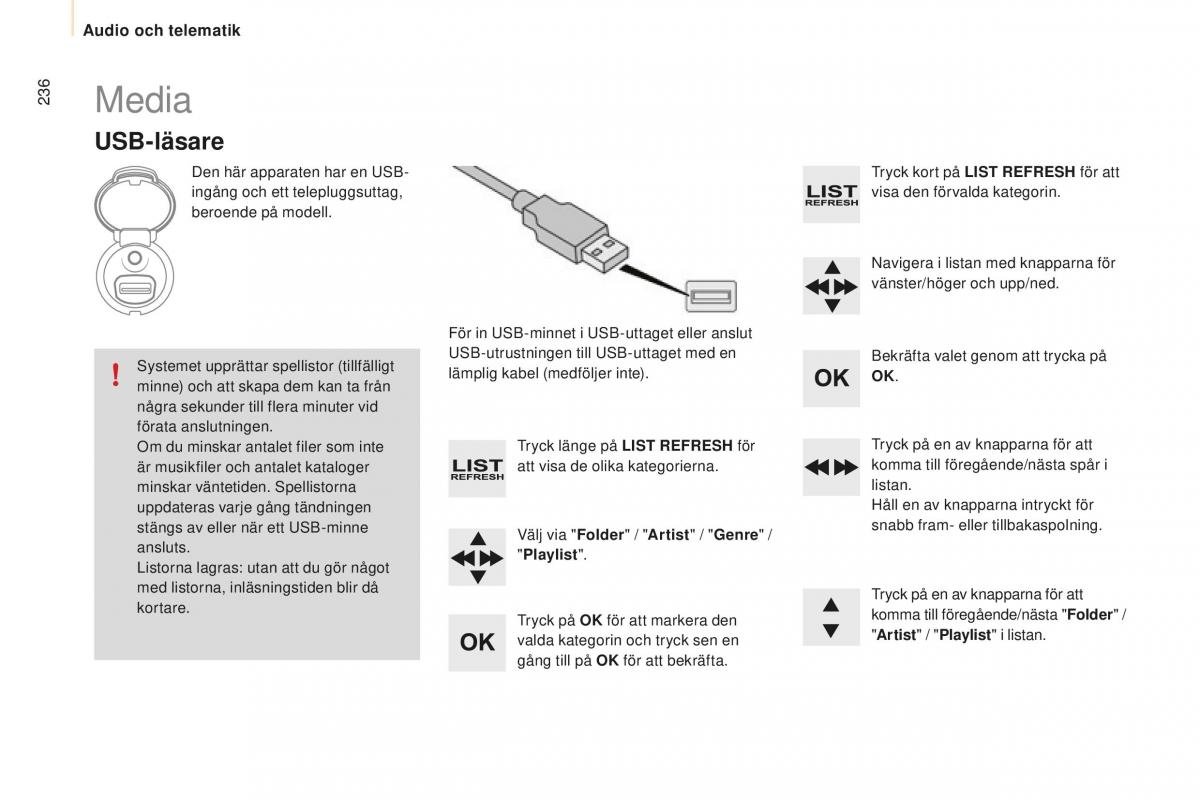 Peugeot Partner II 2 instruktionsbok / page 238