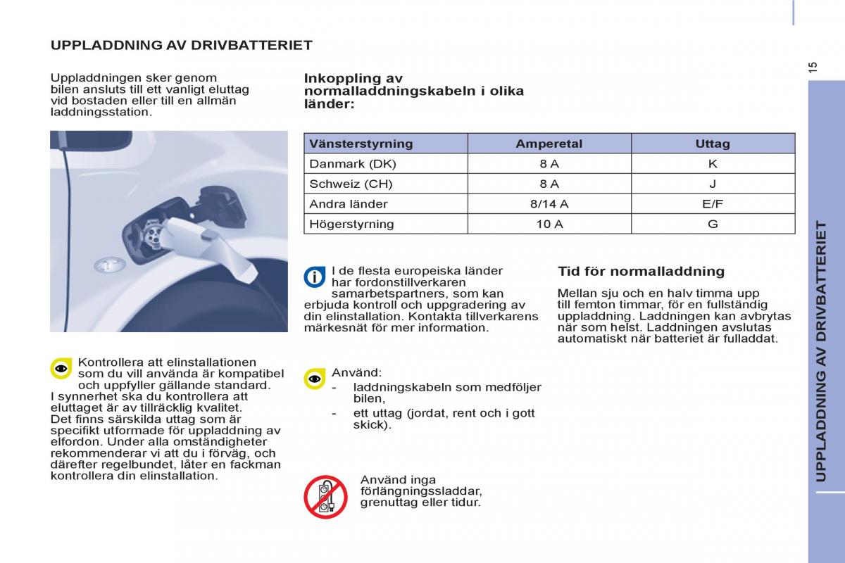 Peugeot Partner II 2 instruktionsbok / page 273