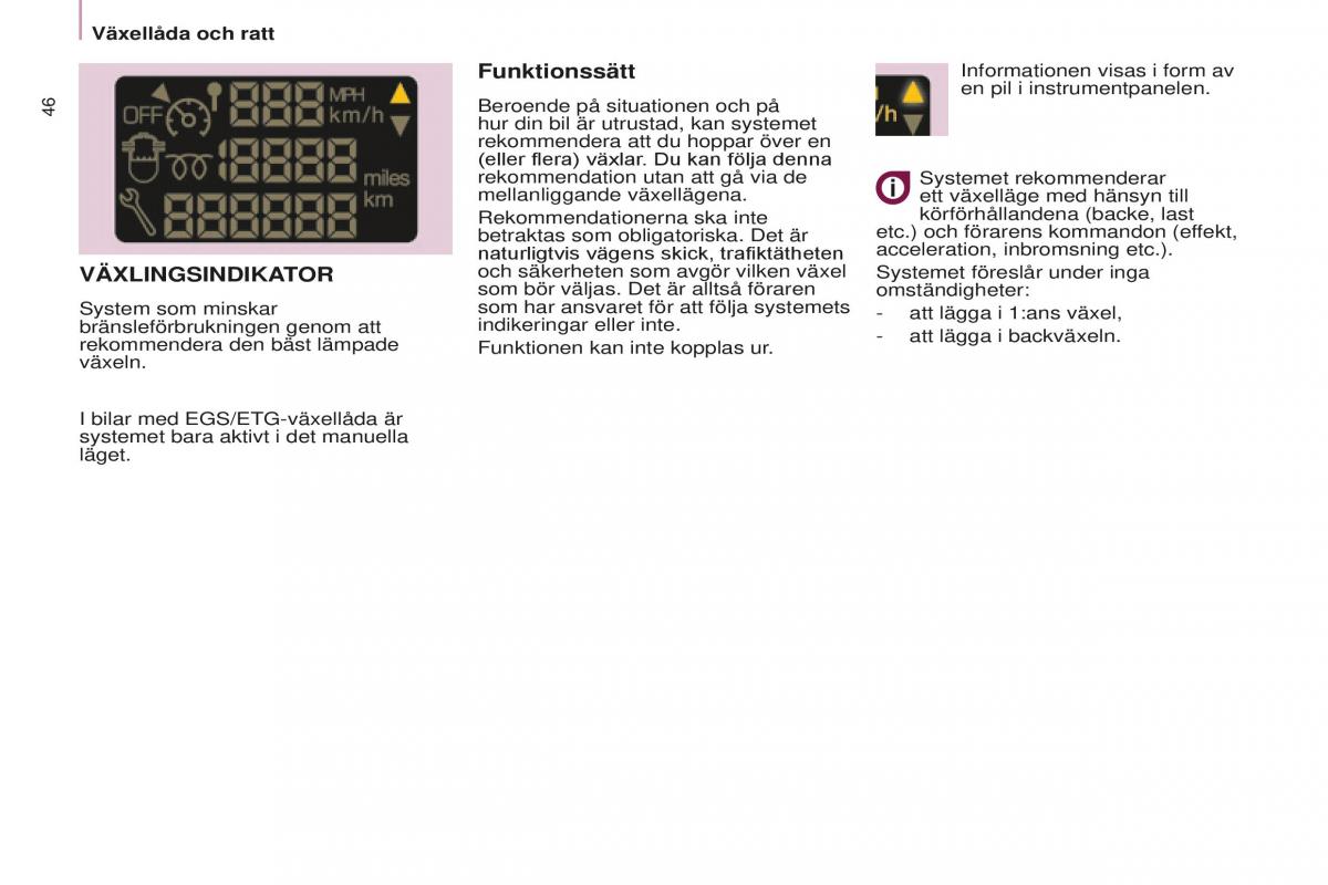 Peugeot Partner II 2 instruktionsbok / page 48