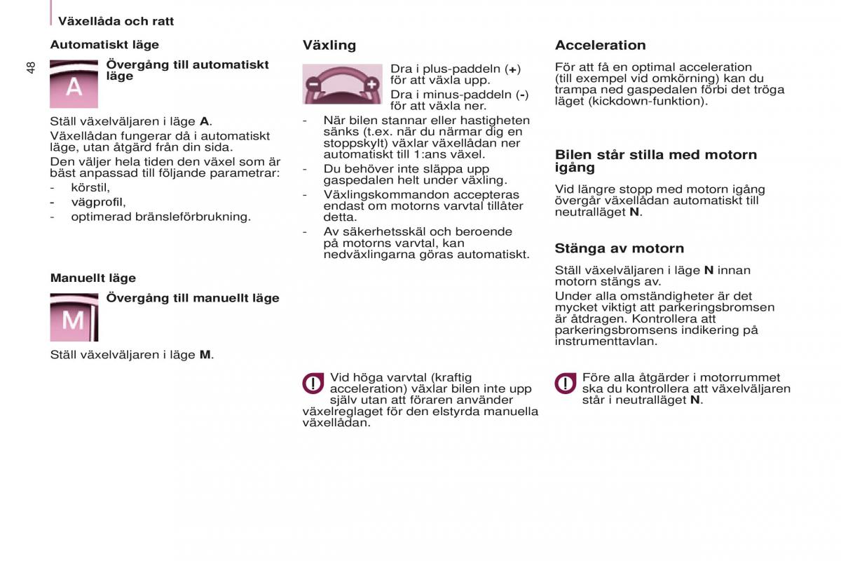 Peugeot Partner II 2 instruktionsbok / page 50