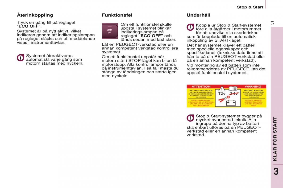 Peugeot Partner II 2 instruktionsbok / page 53