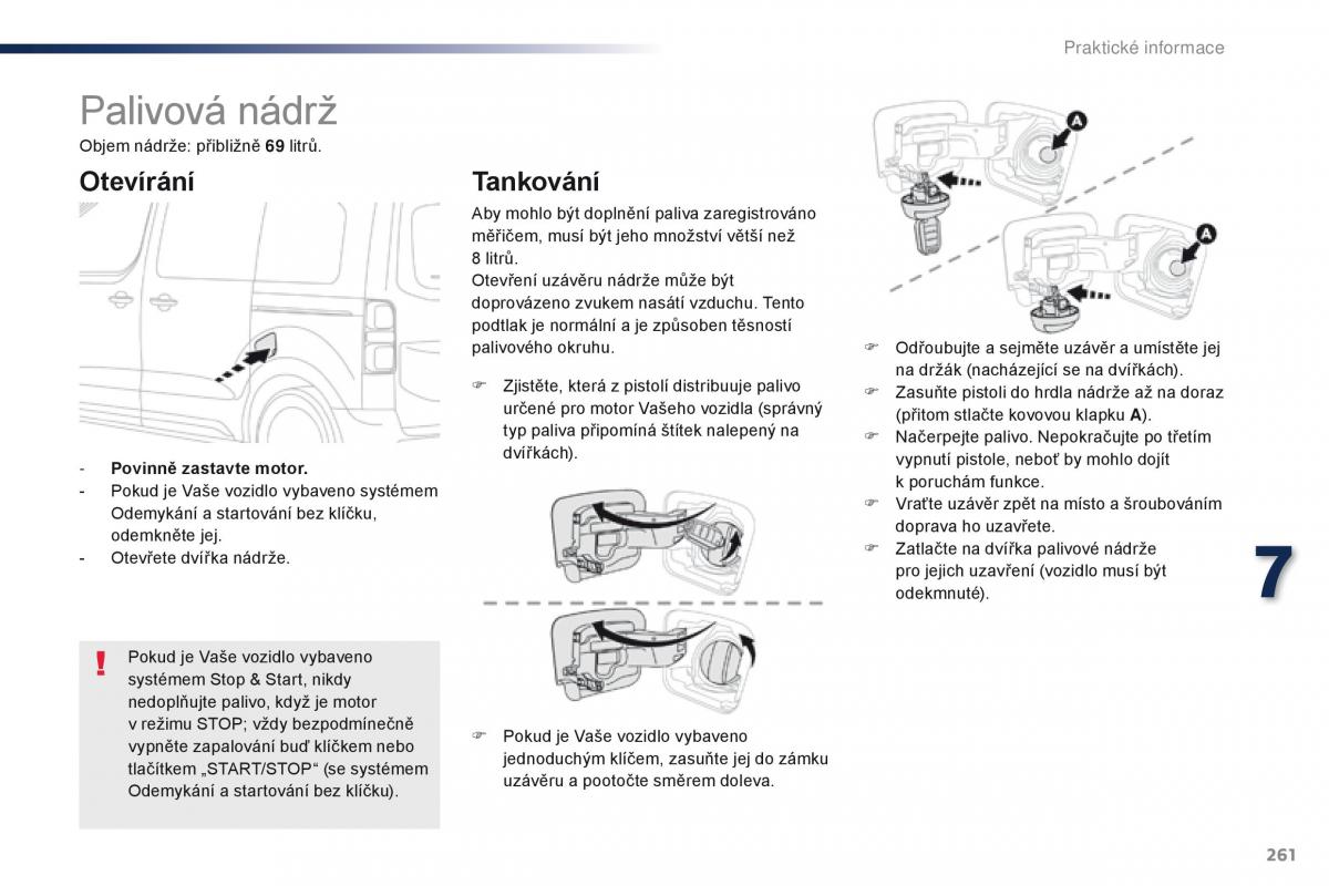 Peugeot Traveller navod k obsludze / page 263