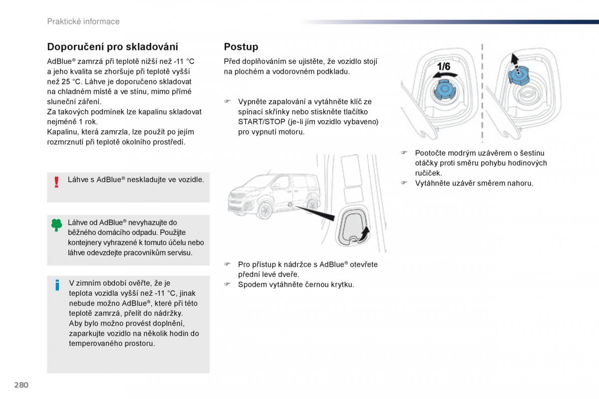 Peugeot Traveller navod k obsludze / page 282