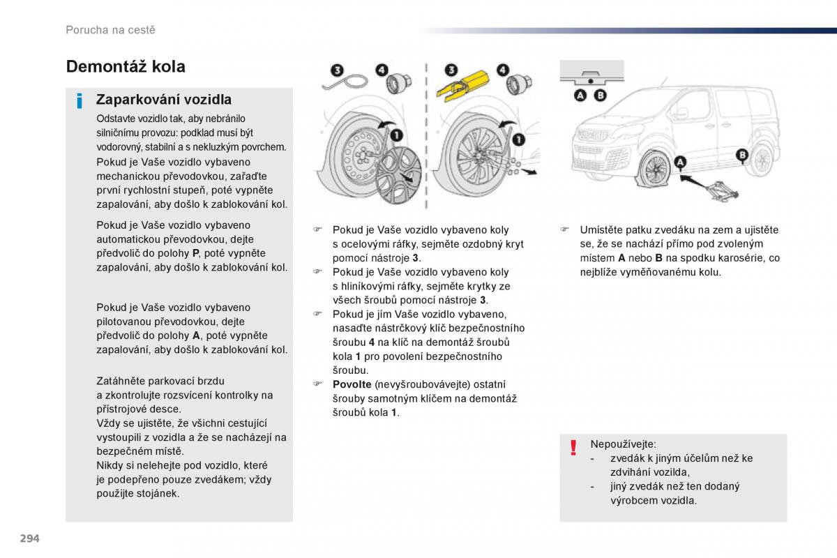 Peugeot Traveller navod k obsludze / page 296