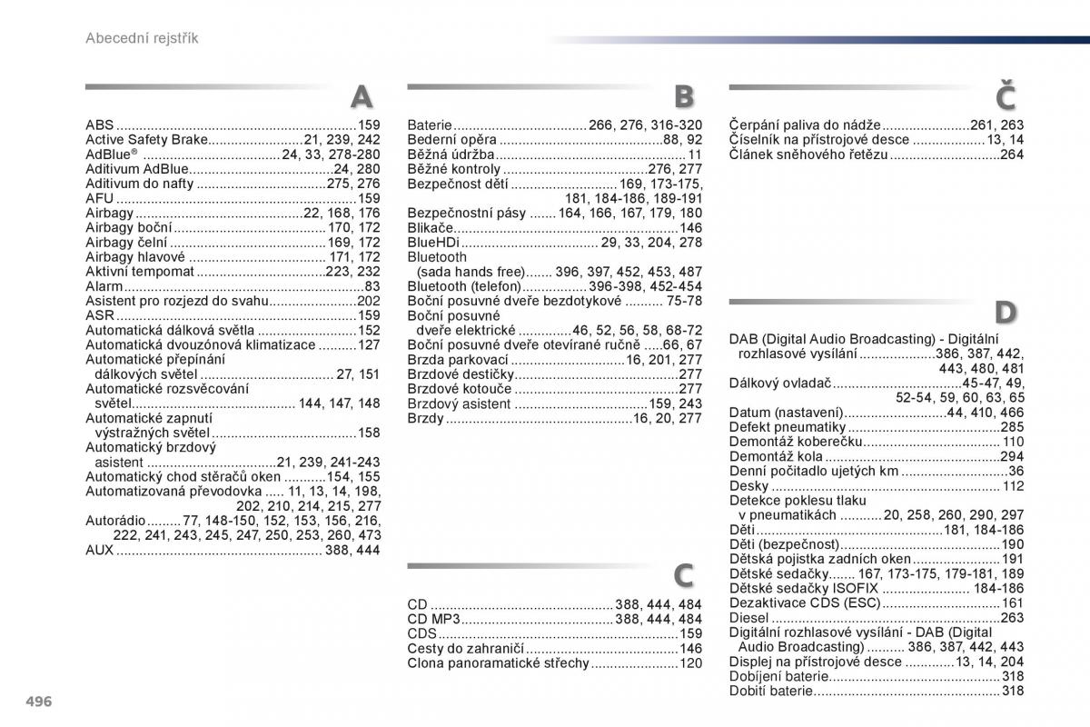 Peugeot Traveller navod k obsludze / page 498