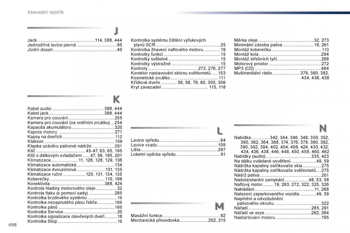 Peugeot Traveller navod k obsludze / page 500