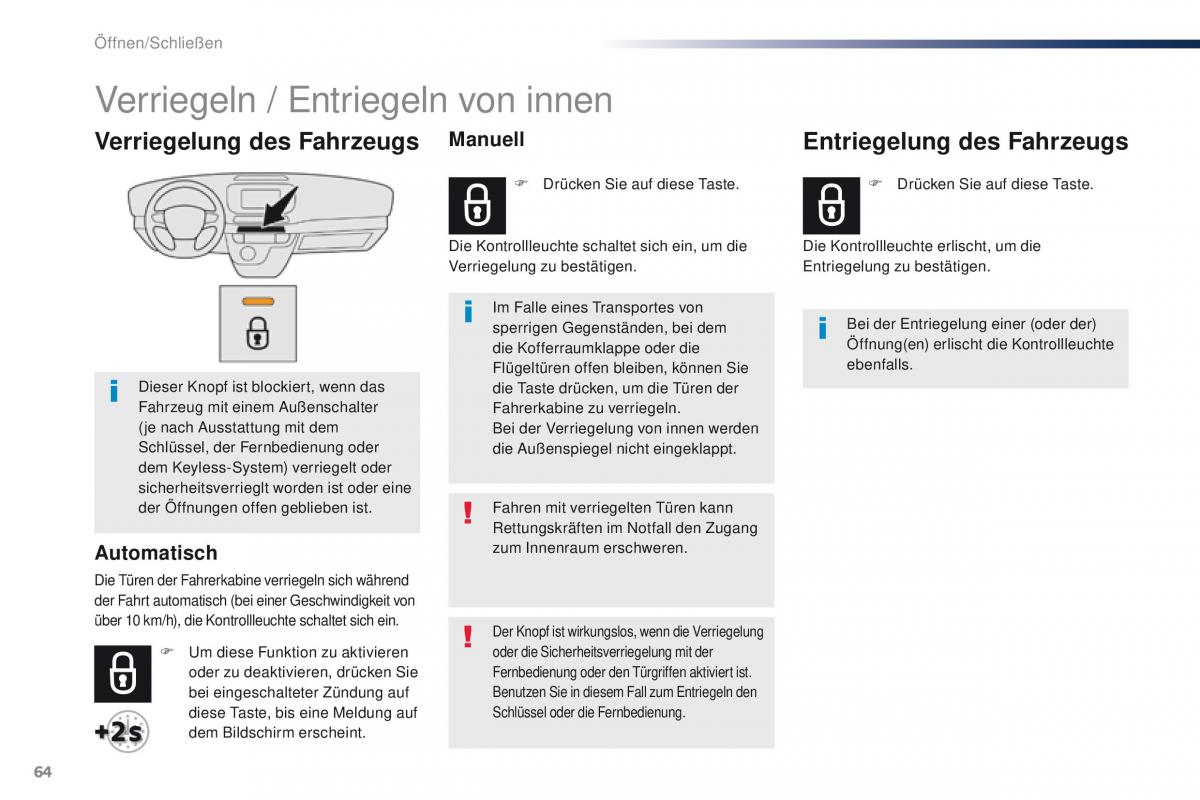 Peugeot Traveller Handbuch / page 66