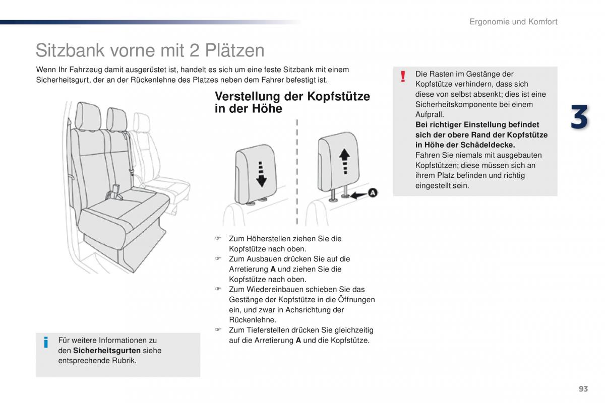 Peugeot Traveller Handbuch / page 95