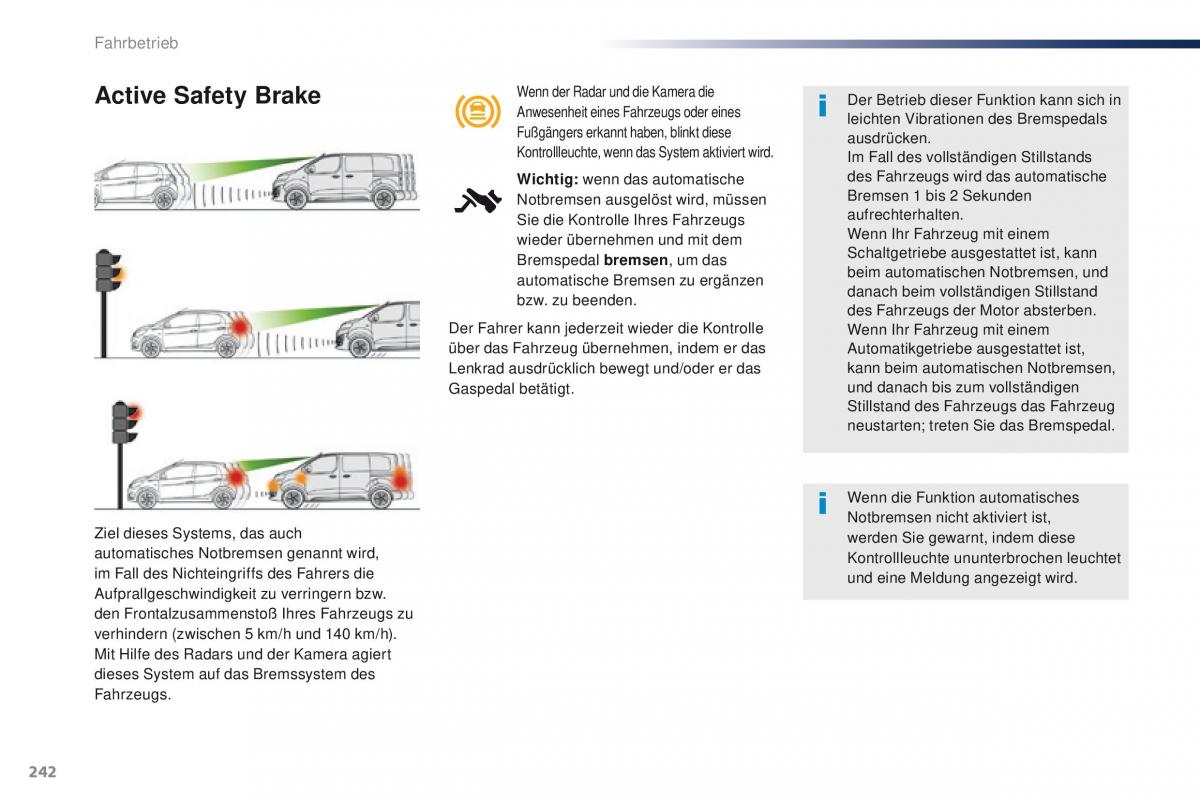 Peugeot Traveller Handbuch / page 244