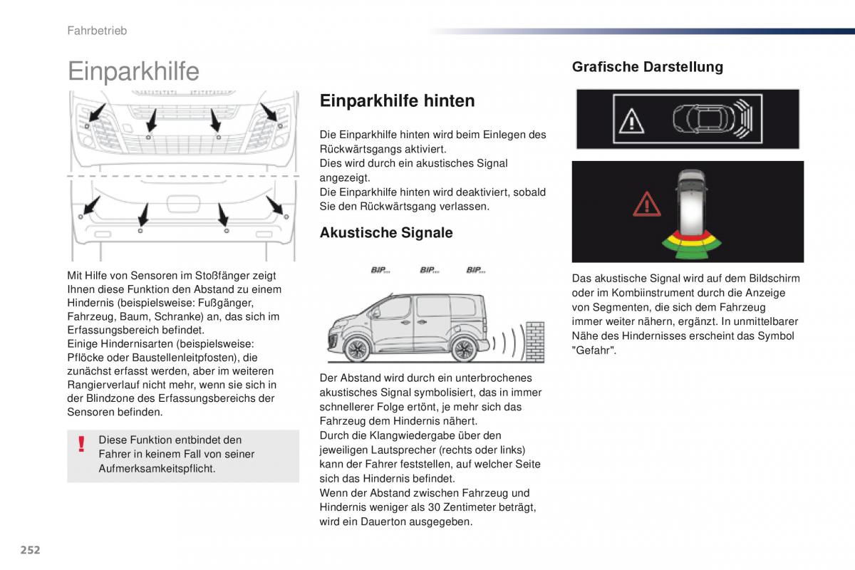 Peugeot Traveller Handbuch / page 254