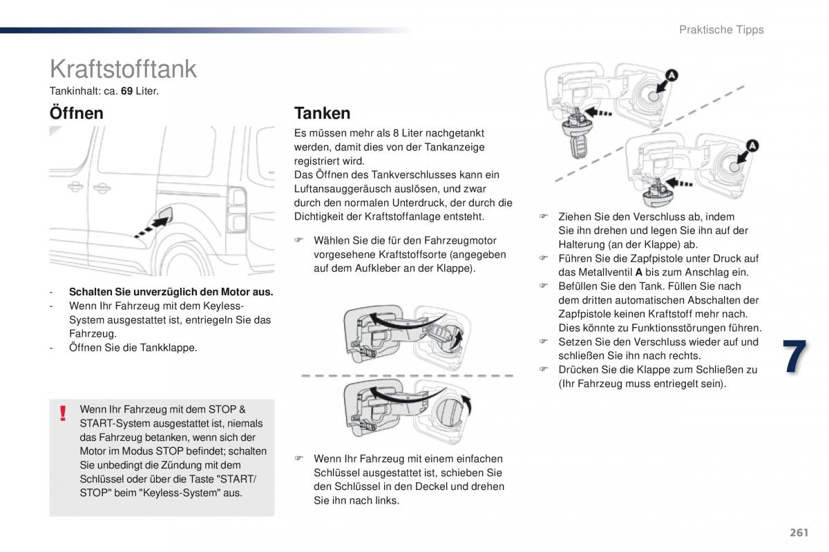 Peugeot Traveller Handbuch / page 263