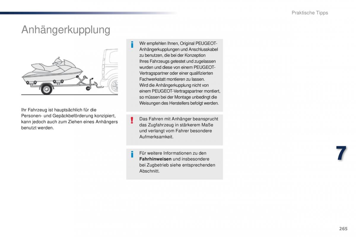 Peugeot Traveller Handbuch / page 267