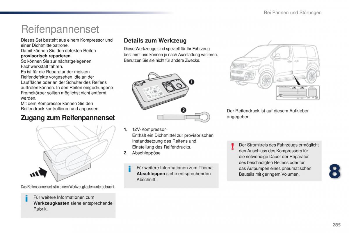 Peugeot Traveller Handbuch / page 287