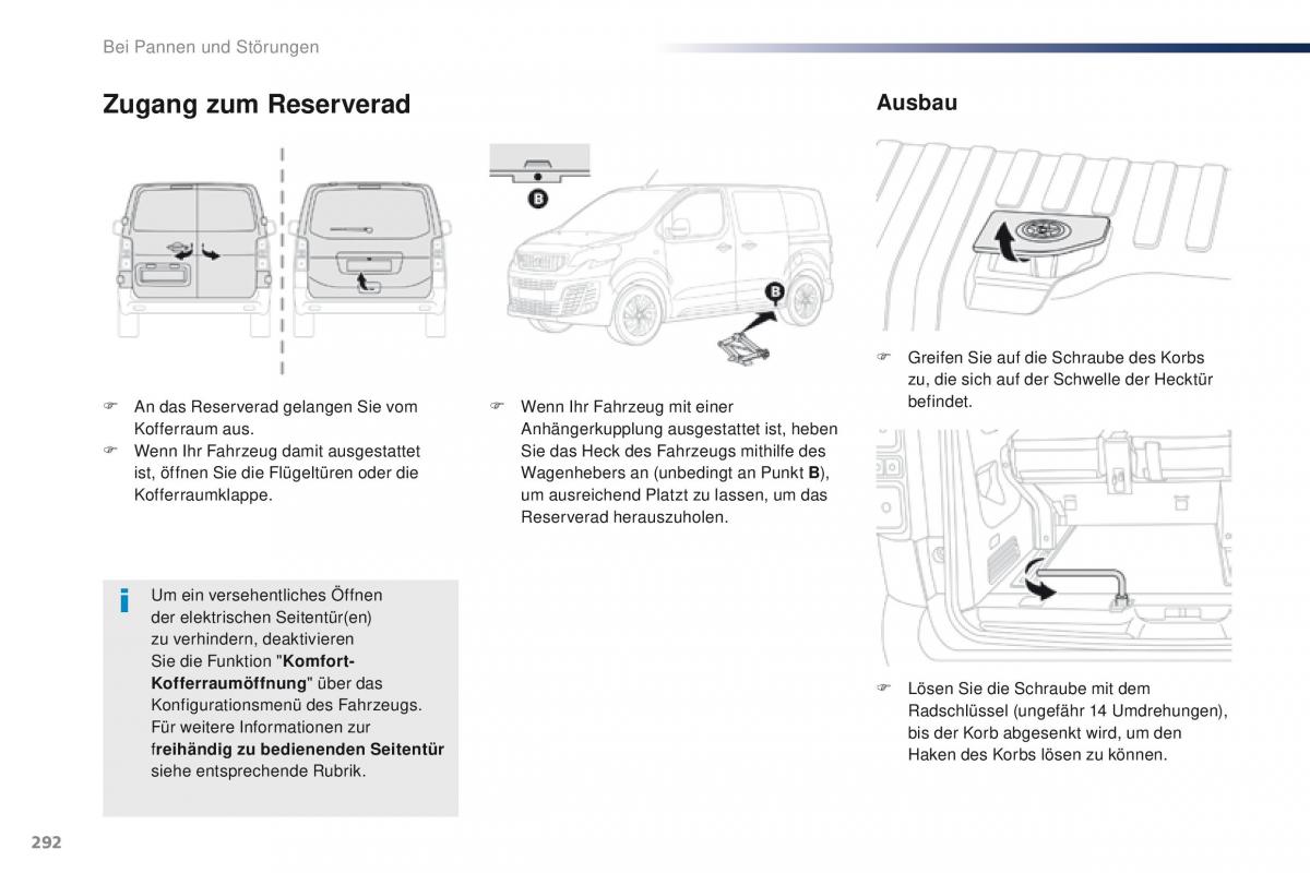 Peugeot Traveller Handbuch / page 294