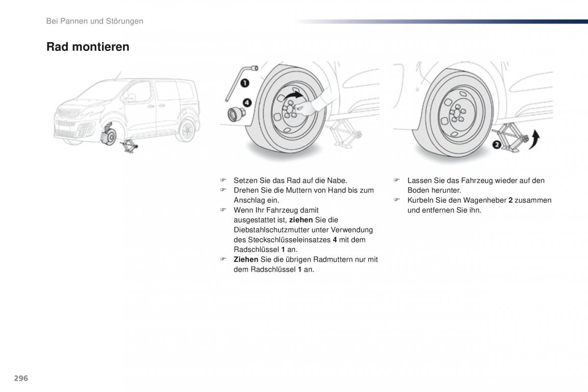 Peugeot Traveller Handbuch / page 298