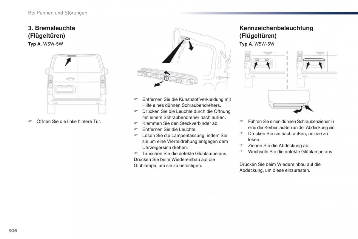 Peugeot Traveller Handbuch / page 308