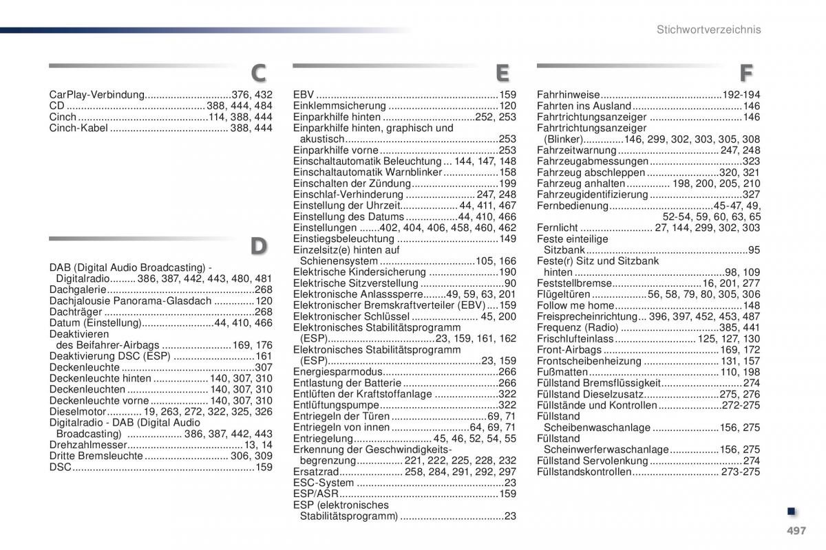 Peugeot Traveller Handbuch / page 499