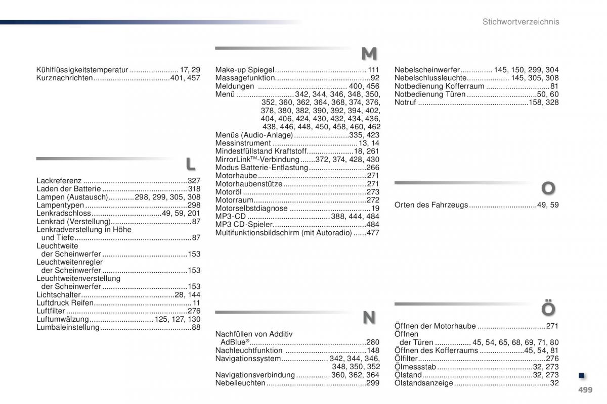 Peugeot Traveller Handbuch / page 501