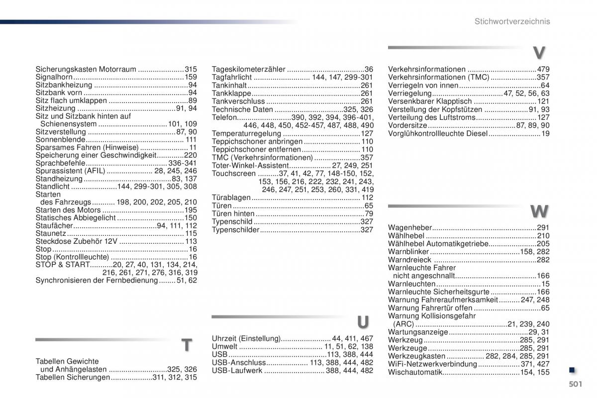 Peugeot Traveller Handbuch / page 503