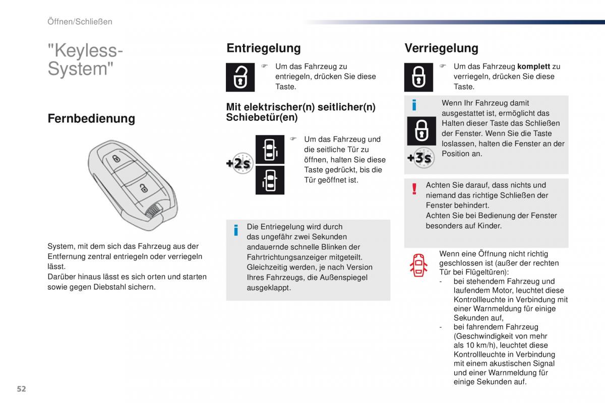 Peugeot Traveller Handbuch / page 54