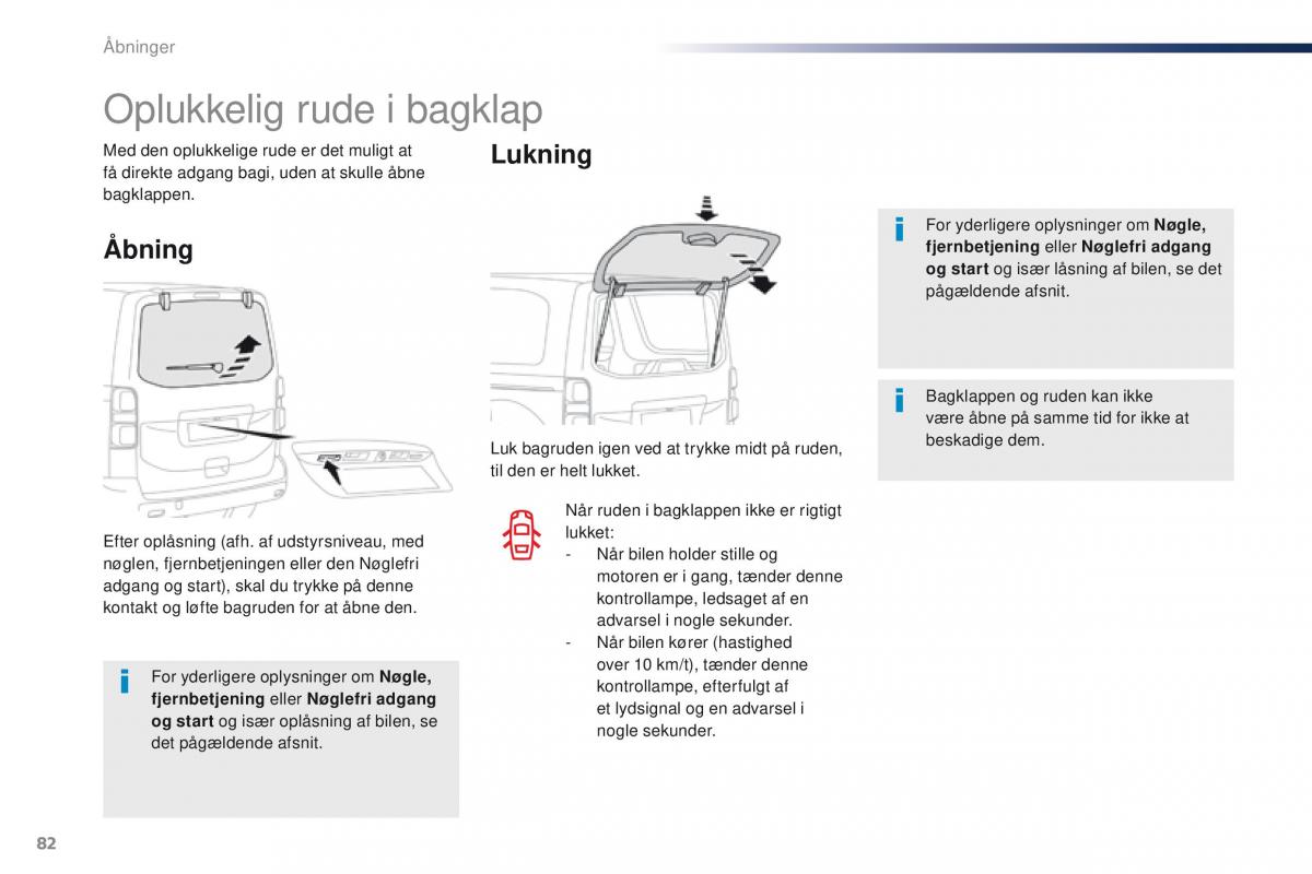 Peugeot Traveller Bilens instruktionsbog / page 84