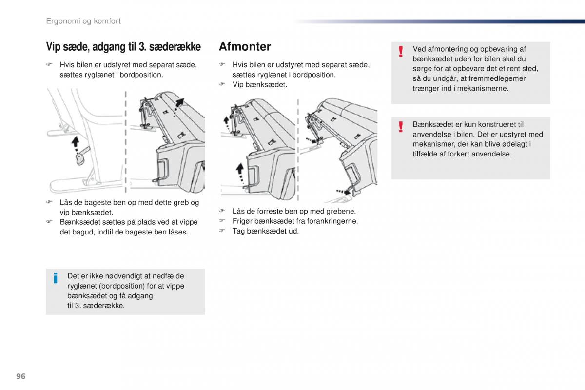 Peugeot Traveller Bilens instruktionsbog / page 98