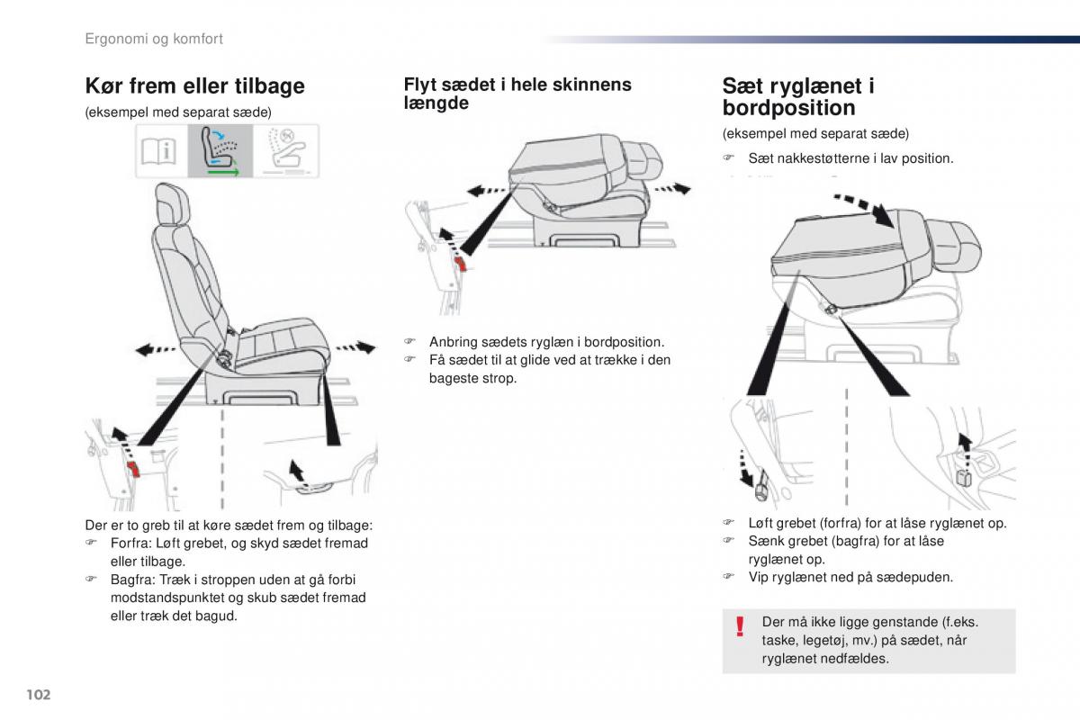 Peugeot Traveller Bilens instruktionsbog / page 104