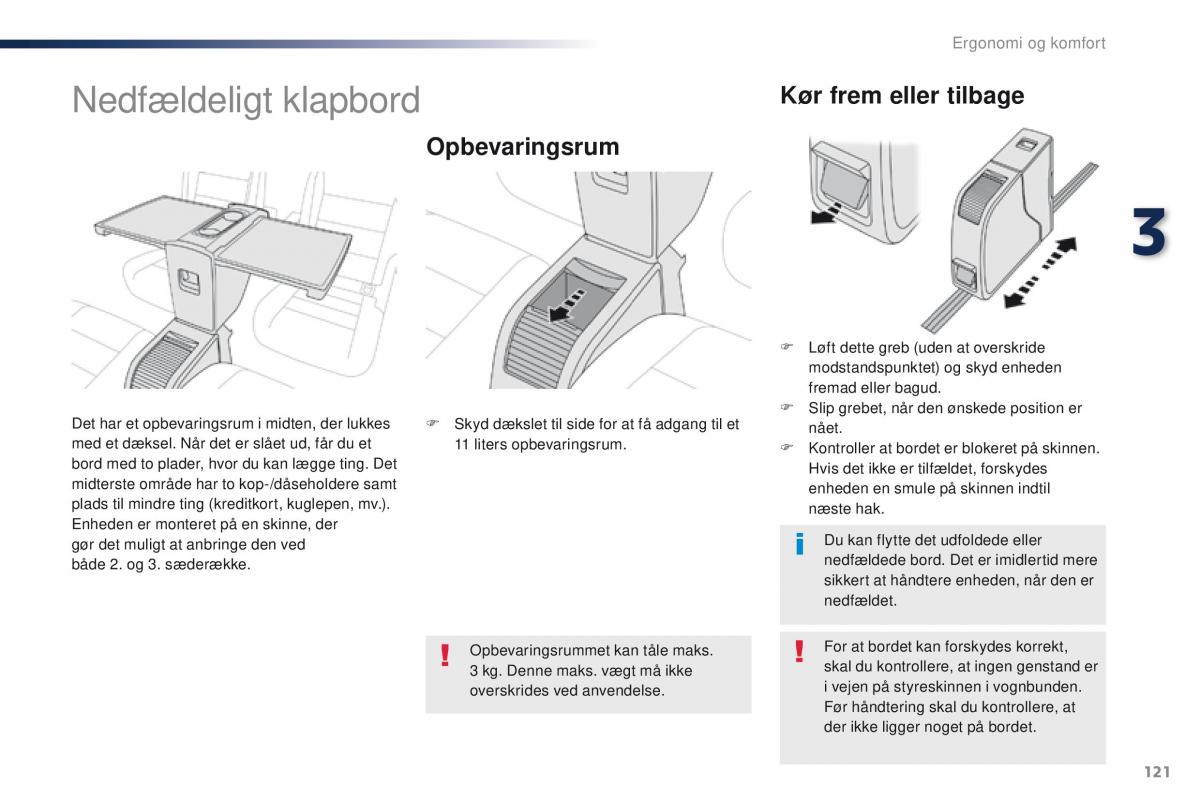 Peugeot Traveller Bilens instruktionsbog / page 123