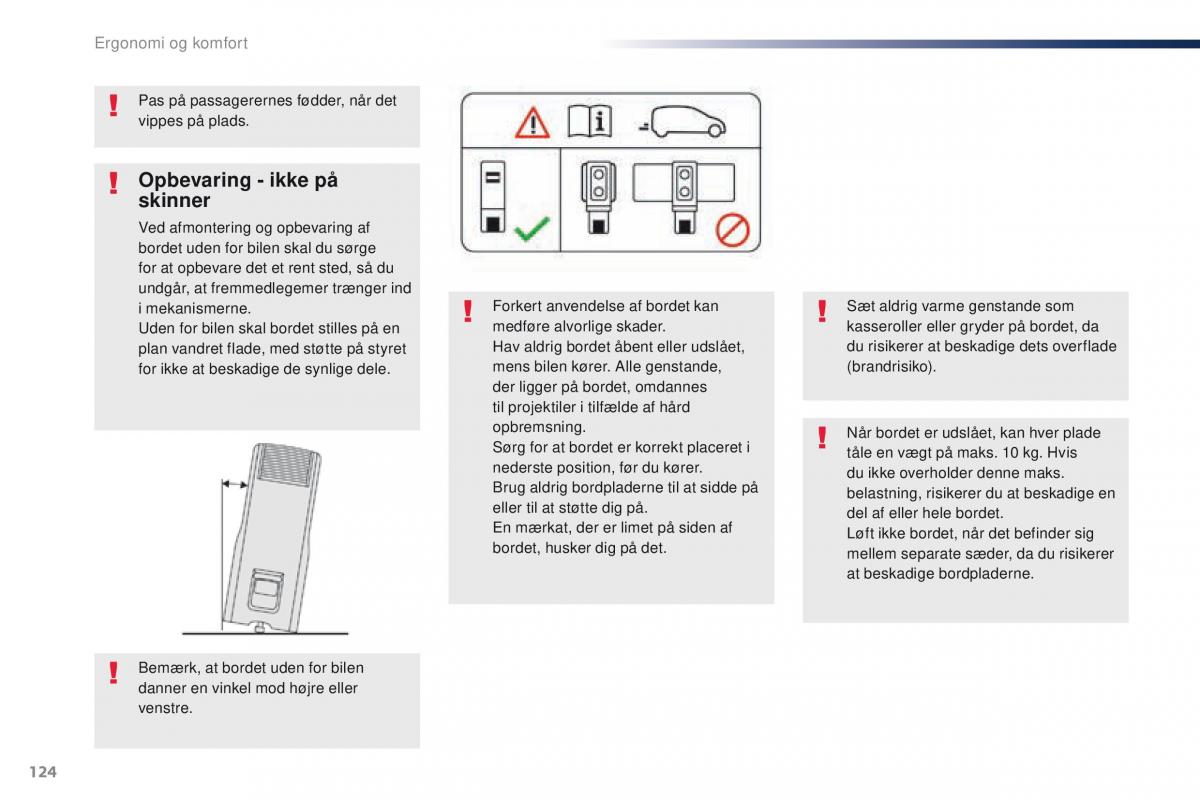 Peugeot Traveller Bilens instruktionsbog / page 126