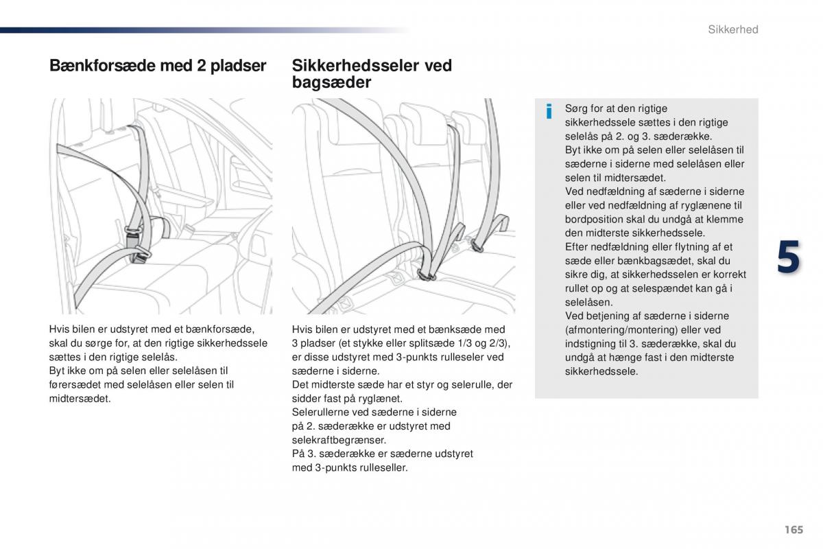 Peugeot Traveller Bilens instruktionsbog / page 167