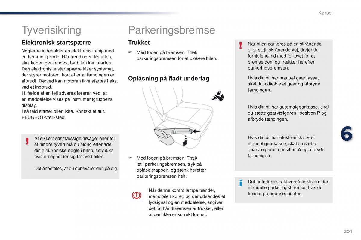 Peugeot Traveller Bilens instruktionsbog / page 203