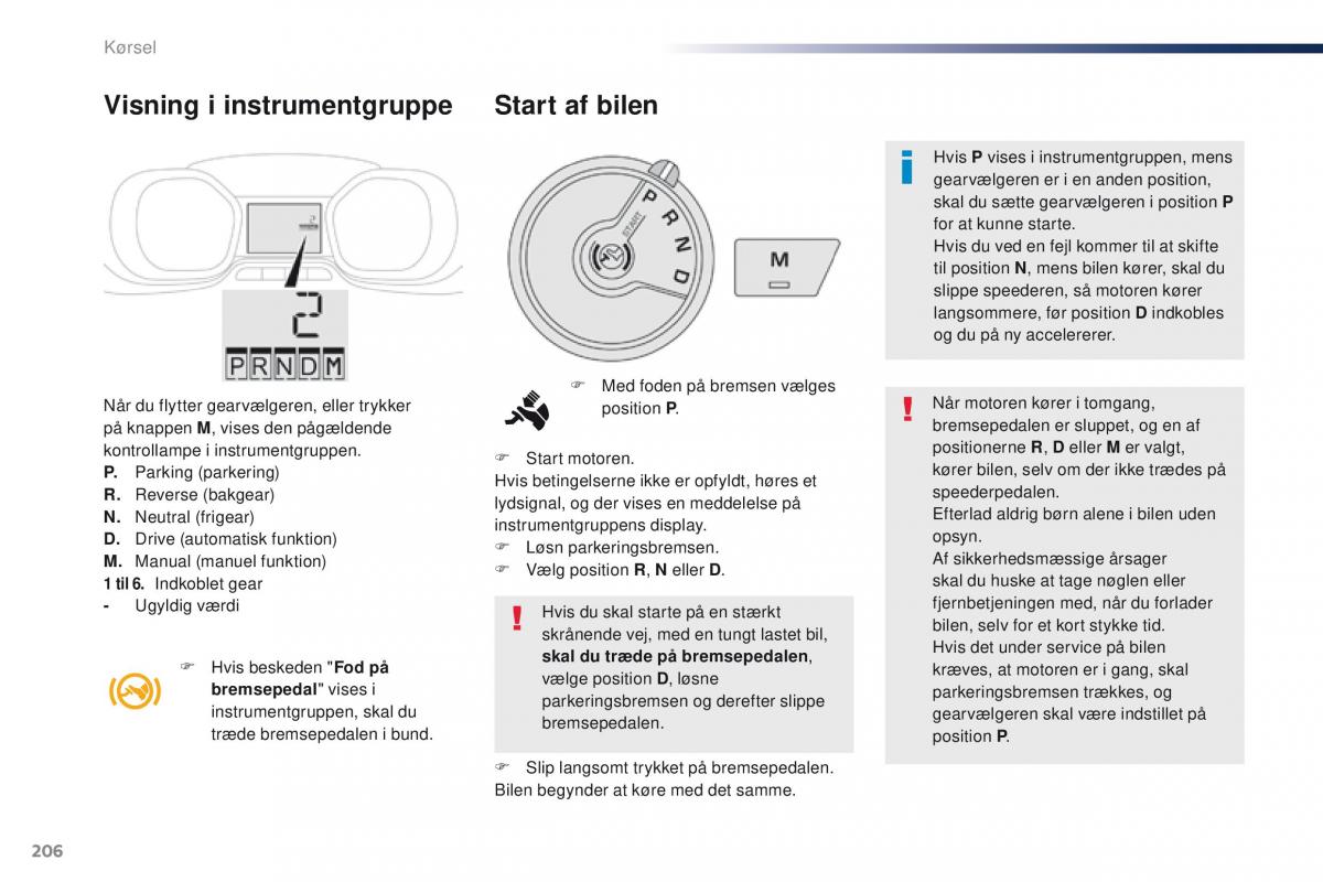 Peugeot Traveller Bilens instruktionsbog / page 208