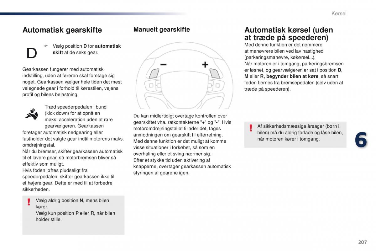 Peugeot Traveller Bilens instruktionsbog / page 209