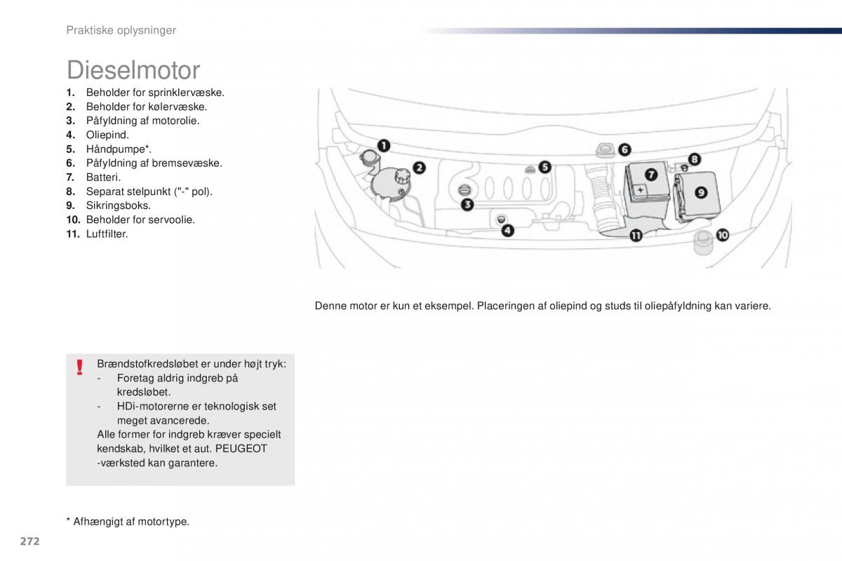 Peugeot Traveller Bilens instruktionsbog / page 274