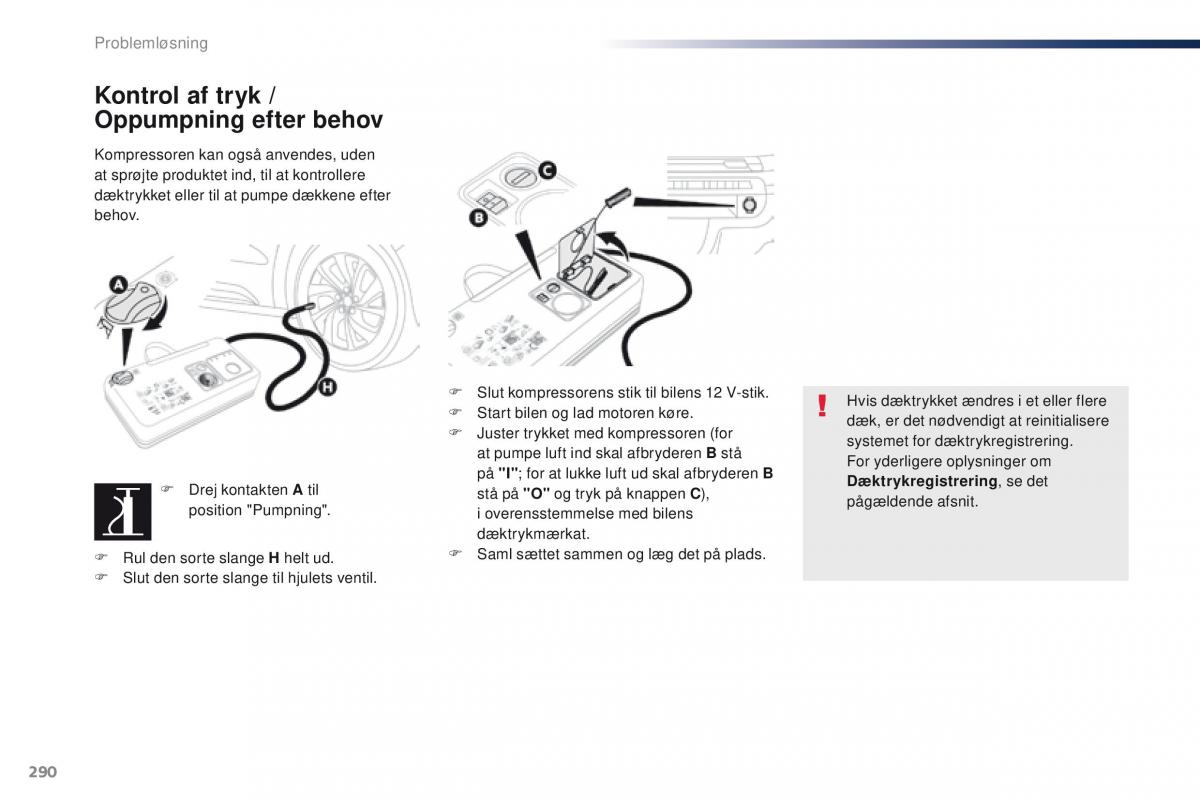 Peugeot Traveller Bilens instruktionsbog / page 292