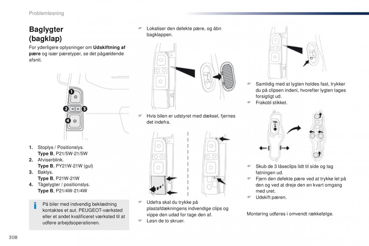 Peugeot Traveller Bilens instruktionsbog / page 310