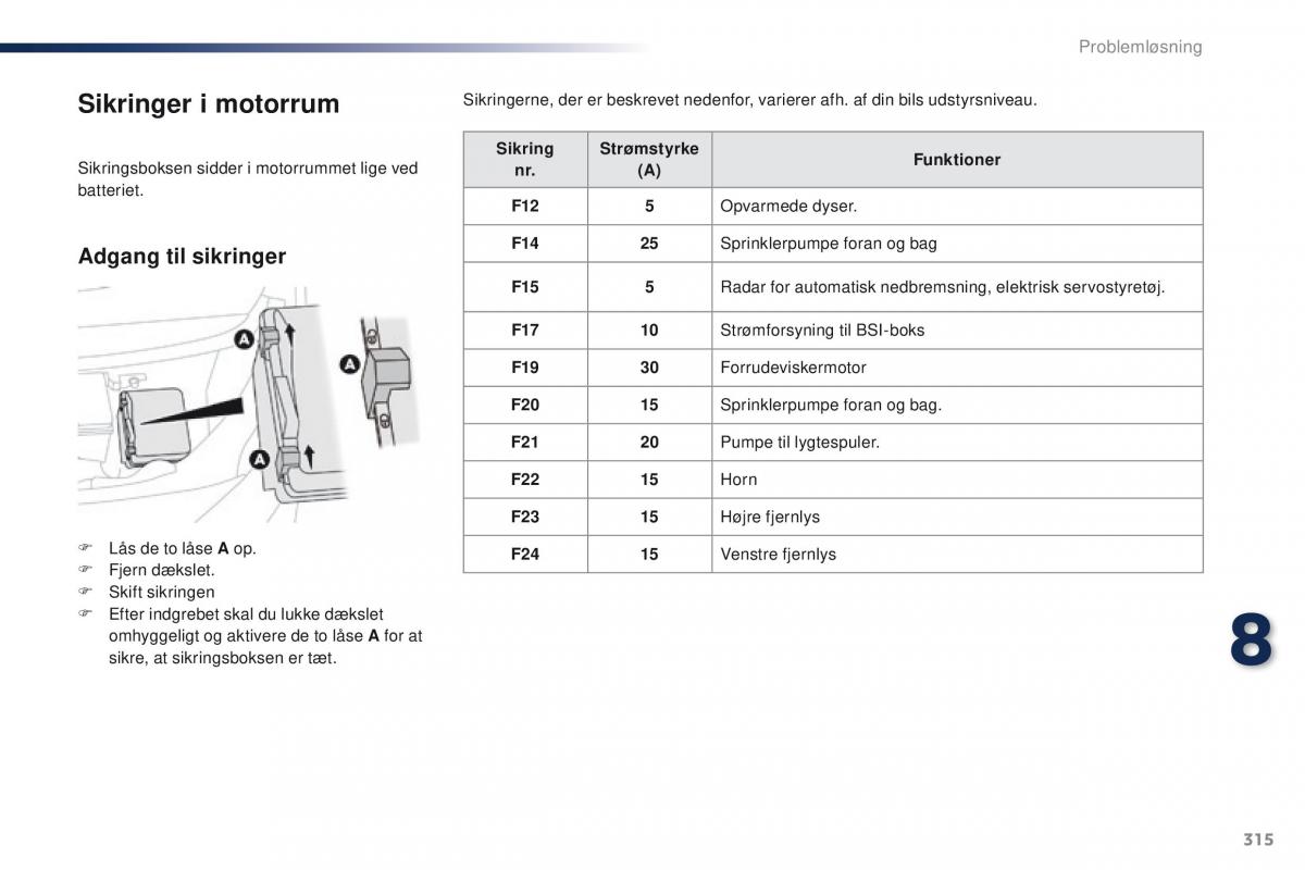 Peugeot Traveller Bilens instruktionsbog / page 317